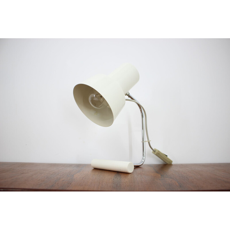 Vintage white table lamp by Napako, Czehcoslovakia 1970