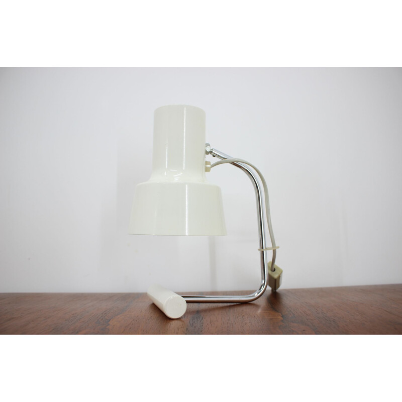 Vintage white table lamp by Napako, Czehcoslovakia 1970