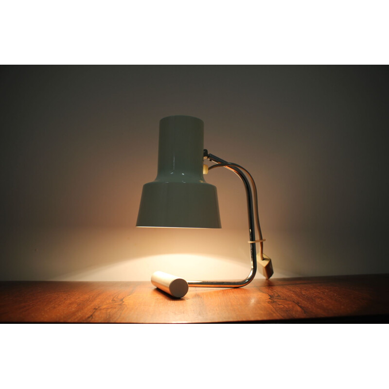 Vintage white table lamp by Napako, Czehcoslovakia 1970