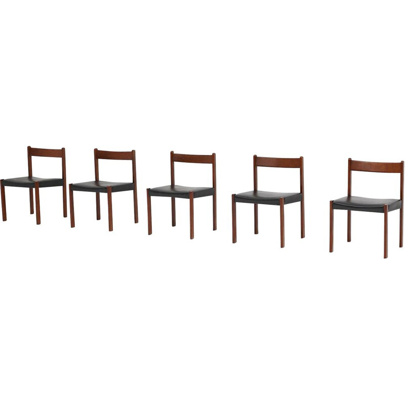 Set of 5 vintage dining chairs by Alfred Hendrickx for Belform, 1970s 