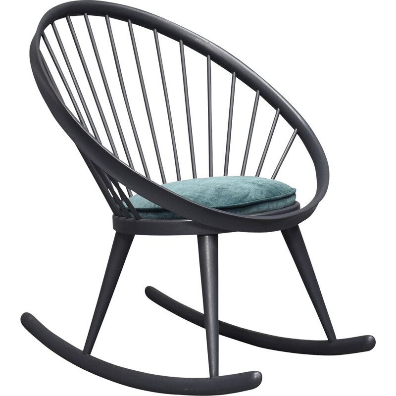 Vintage rocking chair Circle by yngve ekström Sweden, 1960