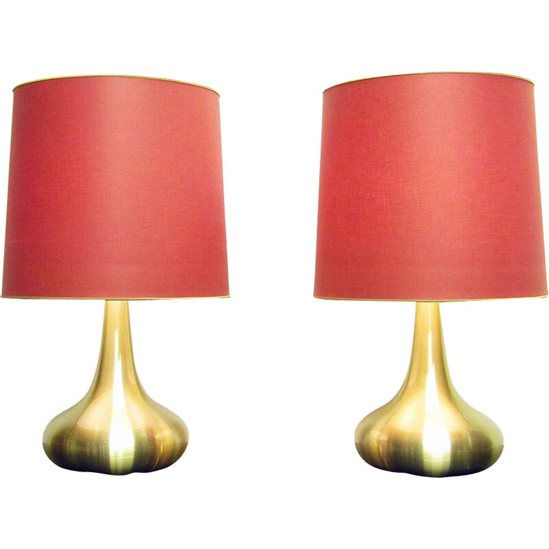 Paire de lampes de table vintage "Orient" par Jo Hammerborg, 1970