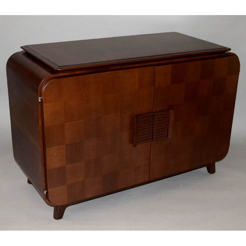 Vintage wooden chest of drawers by Jindřich Halabala, 1940s
