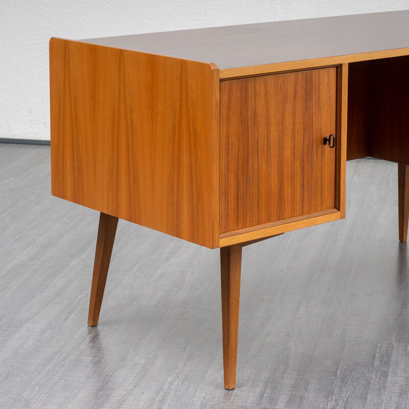 Vintage walnut desk, 1950s