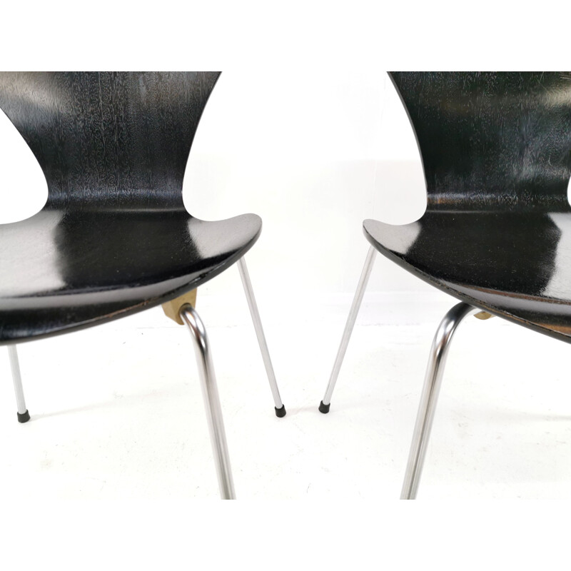 Set of 4 vintage dining chairs by Arne Jacobsen for Fritz Hansen , 1967