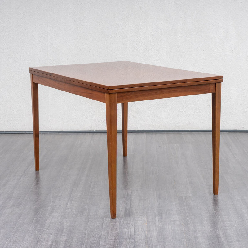 Vintage extendible walnut dining table, 1960s