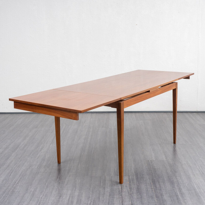 Vintage extendible walnut dining table, 1960s