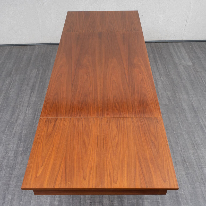 Vintage extendible walnut dining table, 1960s