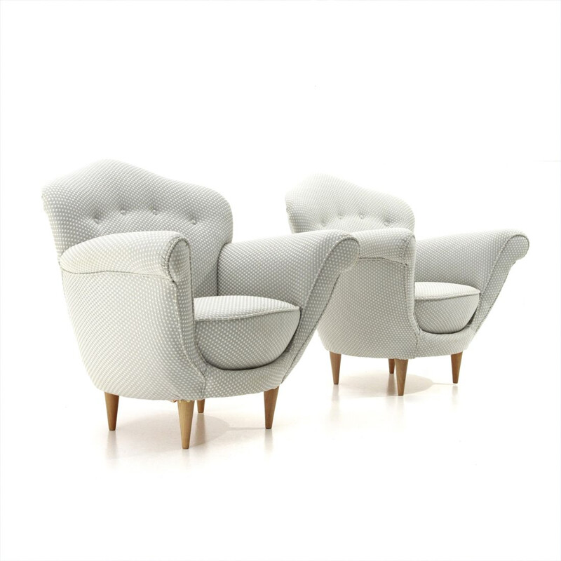 Set of 2 "Adalgisa" vintage armchairs by Ferdinanda Walcher for Walcher, 1950s