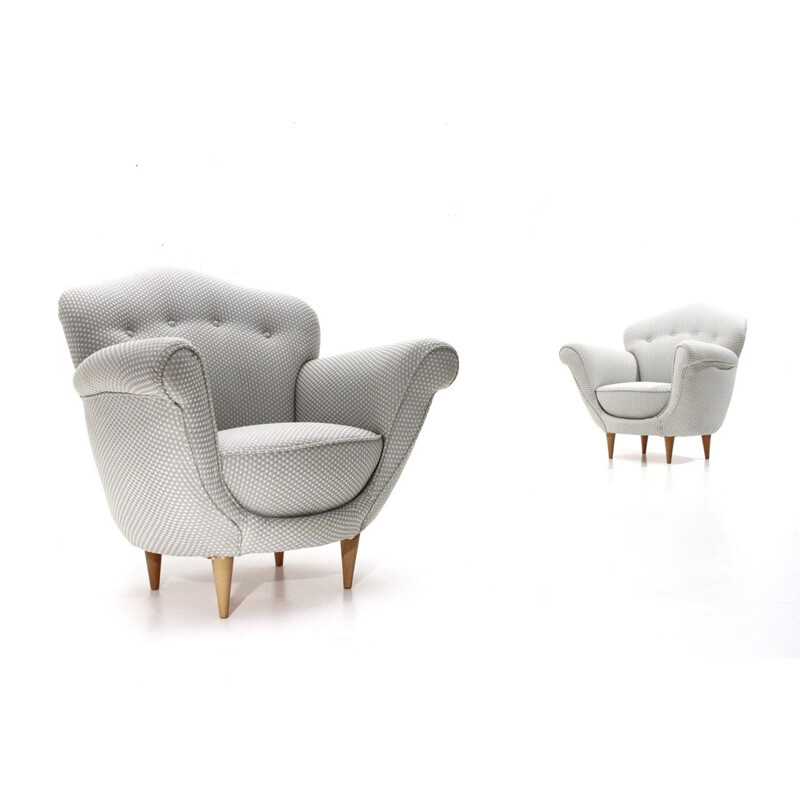 Set of 2 "Adalgisa" vintage armchairs by Ferdinanda Walcher for Walcher, 1950s