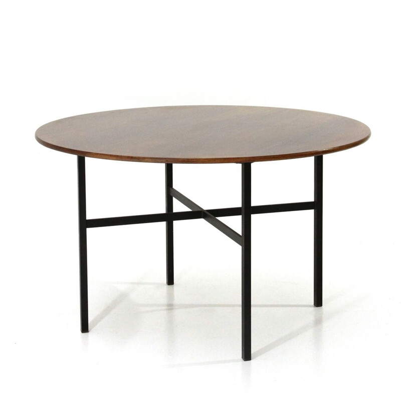 Table vintage ronde en bois de Florence Knoll pour Knoll, 1950