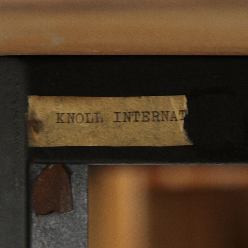 Table vintage ronde en bois de Florence Knoll pour Knoll, 1950