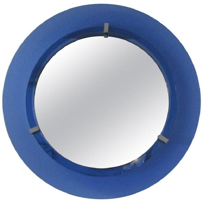 Vintage "Veca" blue mirror, Italy