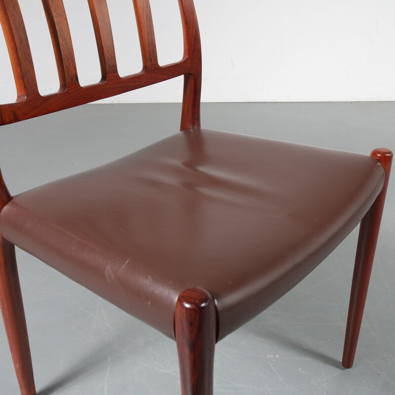 Set of 5 "Model 83" vintage dining chairs by Niels Otto Møller, Denmark, 1960s