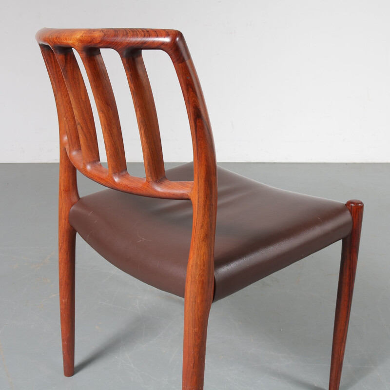 Set of 5 "Model 83" vintage dining chairs by Niels Otto Møller, Denmark, 1960s