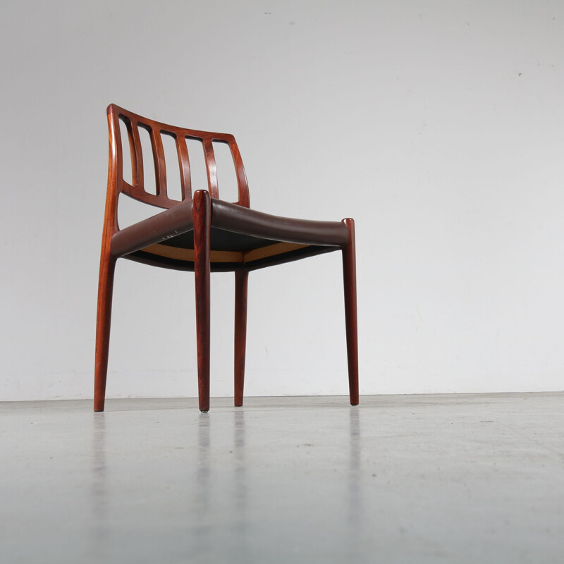 Set of 5 "Model 83" vintage dining chairs by Niels Otto Møller, Denmark, 1960s