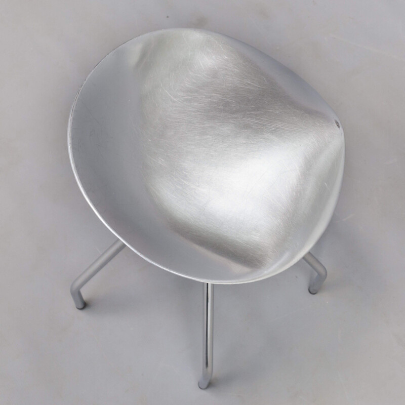 Ensemble de 6 tabourets vintage en aluminium "jamaica" par Pepe Cortes pour Amat, 1990