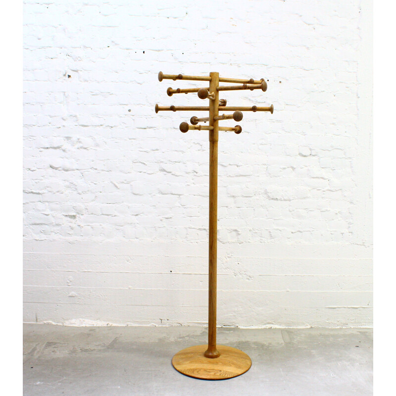 Vintage oak coat rack by Nanna Ditzel