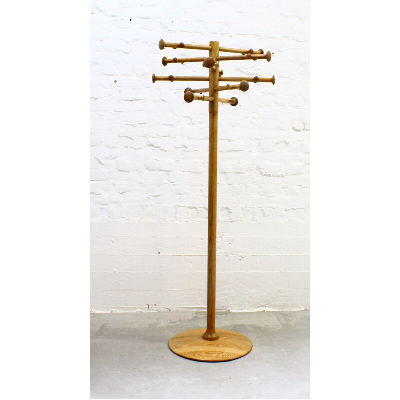 Vintage oak coat rack by Nanna Ditzel