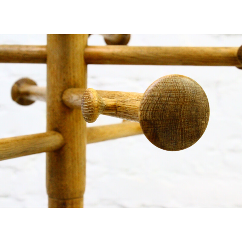 Vintage oak coat rack by Nanna Ditzel