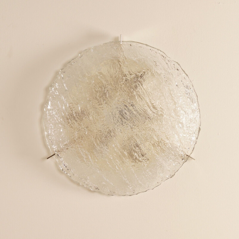 Vintage glass ceiling lamp by Kaiser Leuchten, 1960