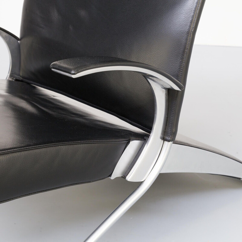 Paire de 2 fauteuils lounge vintage modèle "X-Chair" par Joachim Nees pour Interprofil