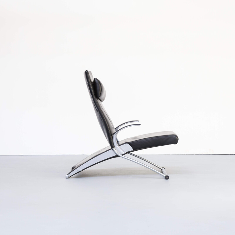 Paire de 2 fauteuils lounge vintage modèle "X-Chair" par Joachim Nees pour Interprofil