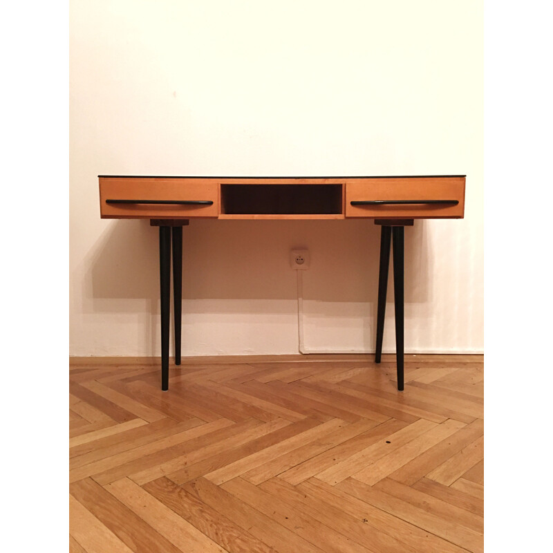 Vintage bureau of kaptafel van Mojmir Pozar voor UP Zavody, 1960