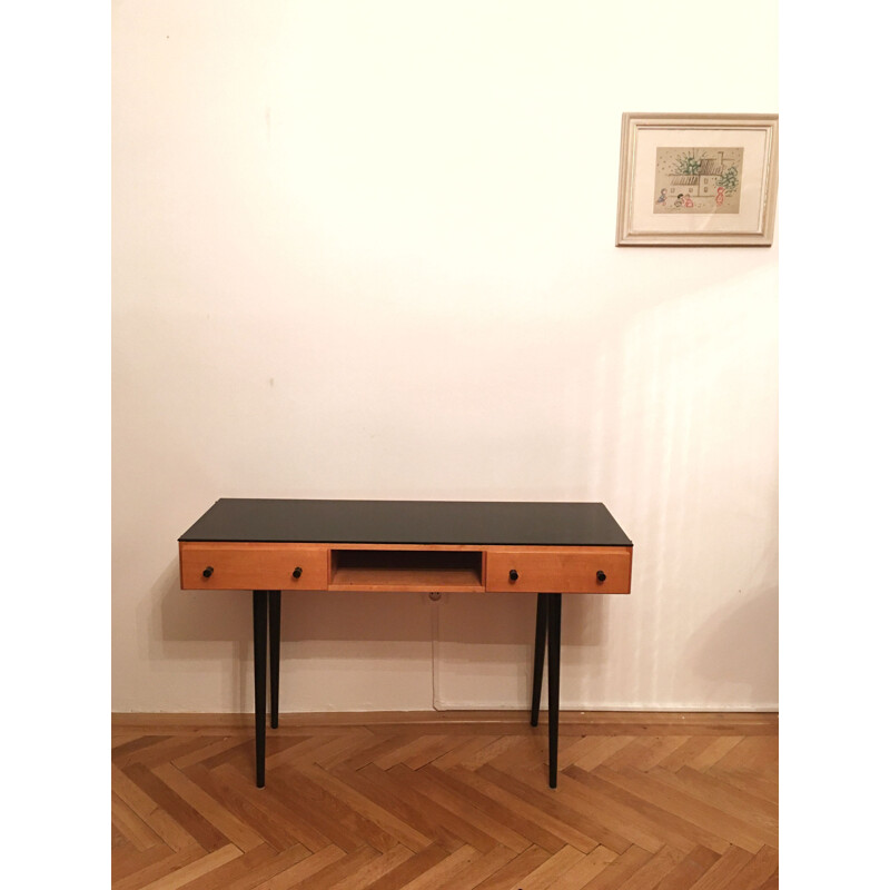 Vintage bureau of kaptafel van Mojmir Pozar voor UP Zavody