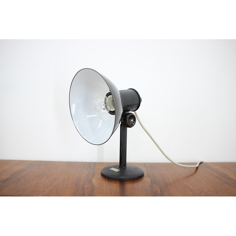 Vintage black table lamp, 1970s