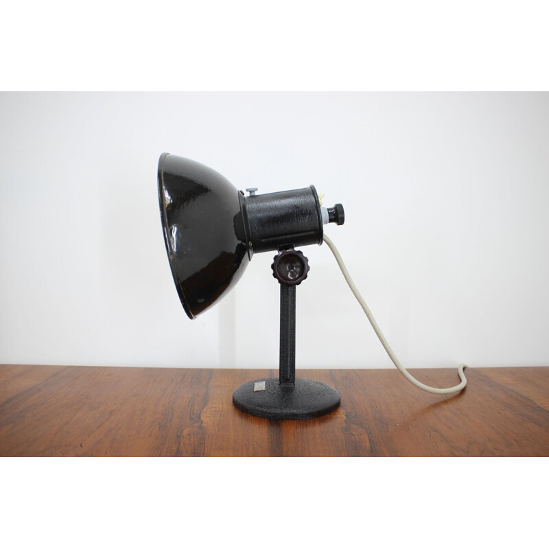 Vintage black table lamp, 1970s