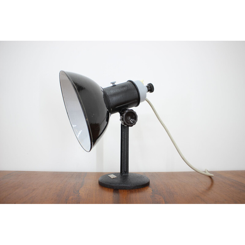 Vintage black table lamp, 1970s