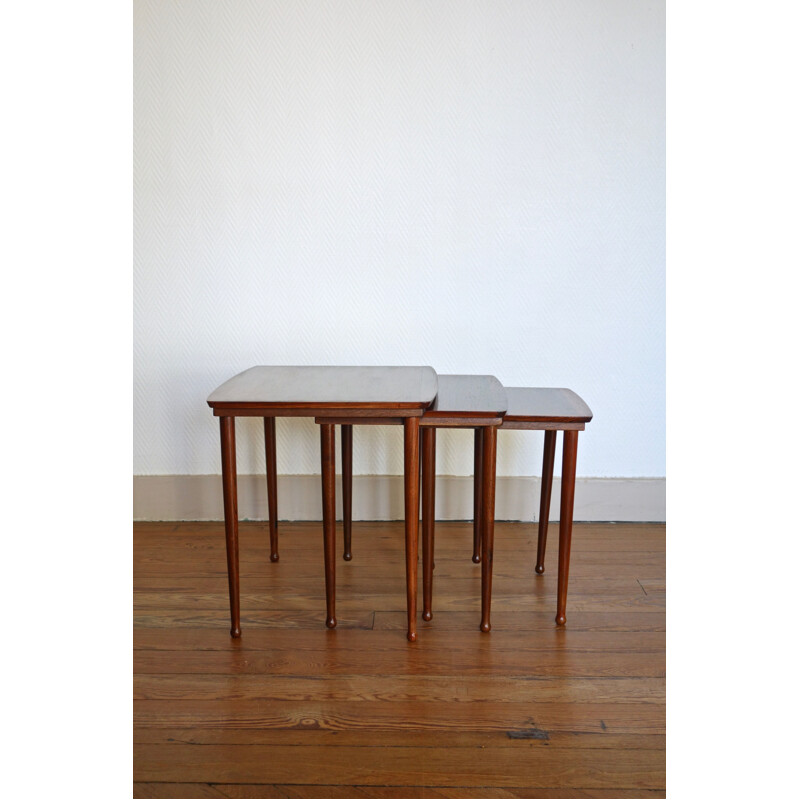 Vintage nesting tables by Mobelintarsia in rosewood, 1960