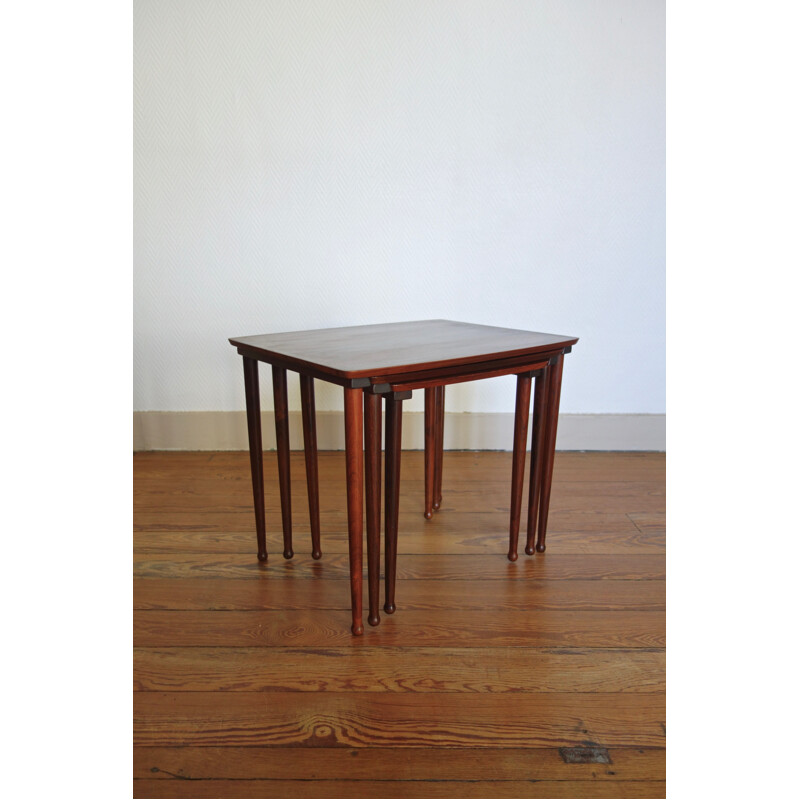 Vintage nesting tables by Mobelintarsia in rosewood, 1960