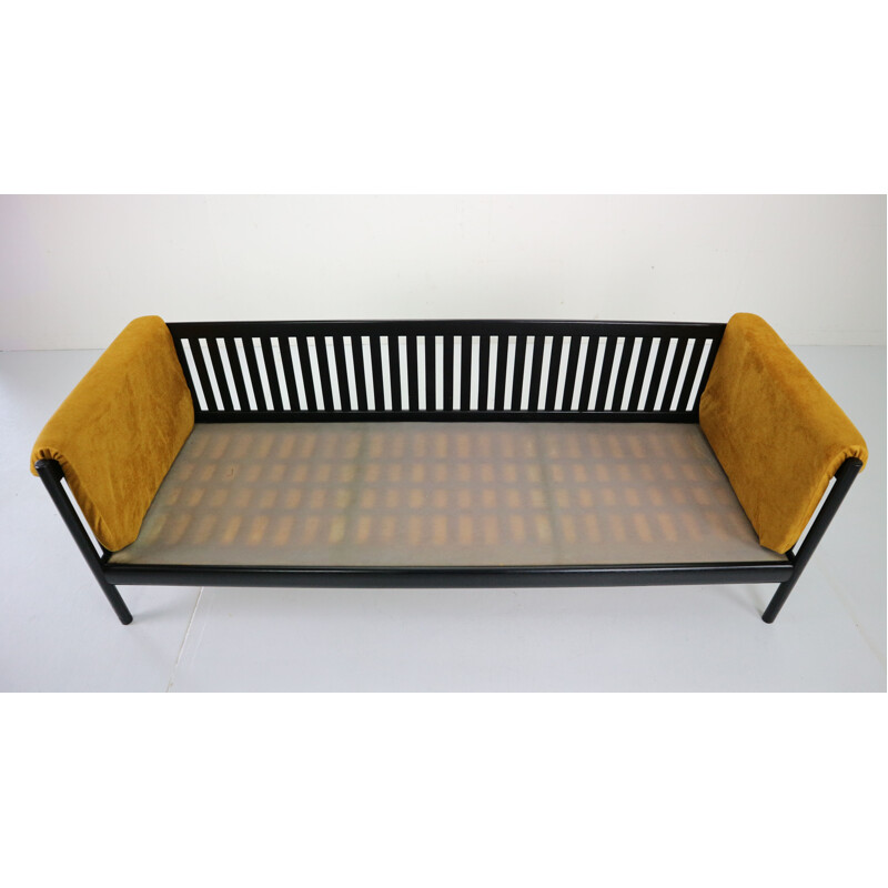 Vintage sofa in yellow velvet by Johannes Andersen, Denmark, 1960s