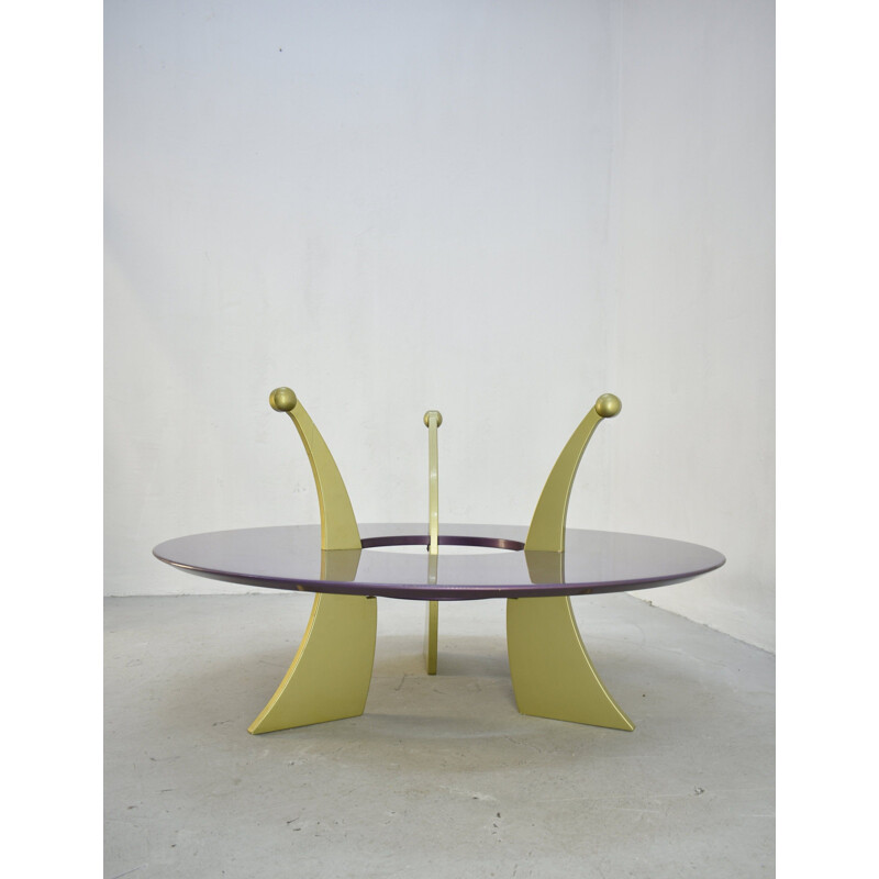 Vintage coffee table "orchid" by Massimo Morozzi for Archizoom, Italy 1980