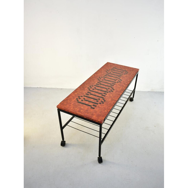 Vintage tafel van mozaïek en keramiek, 1950-1960