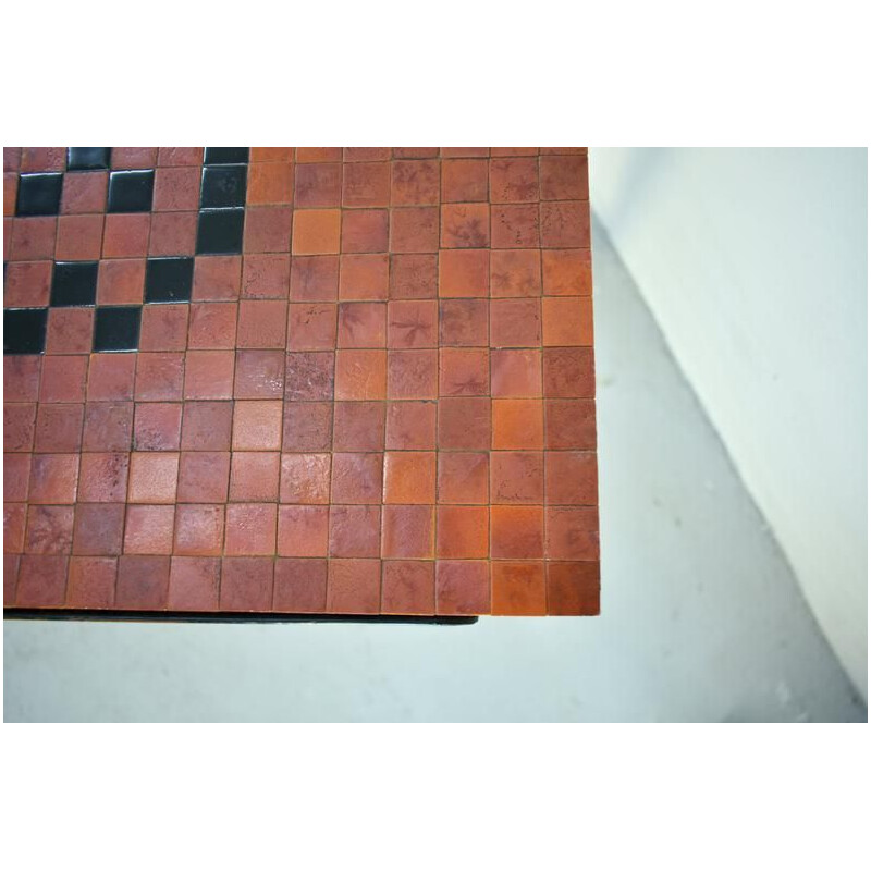 Tavolo vintage in mosaico e ceramica, 1950-1960