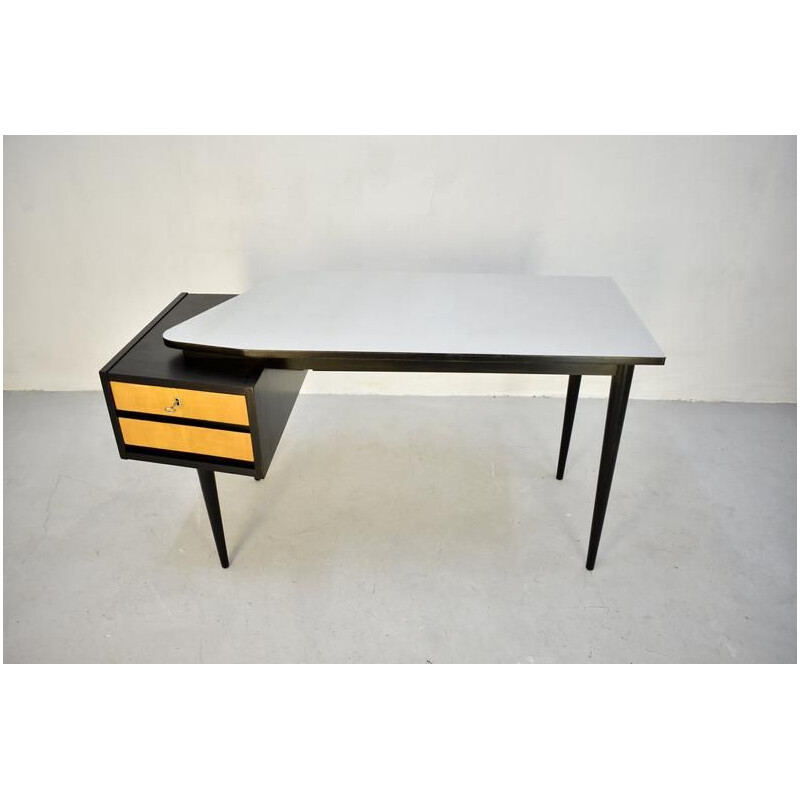 Vintage desk with wooden structure and formica top, Croatia, 1960s