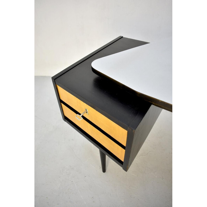 Vintage desk with wooden structure and formica top, Croatia, 1960s