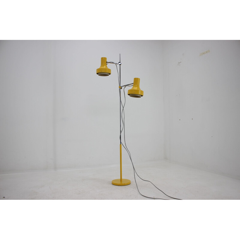 Vintage yellow floor lamp, Napako, 1970s