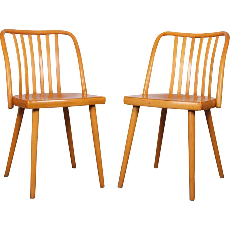 Pair of vintage chairs by Antonin Suman for Ton, 1960