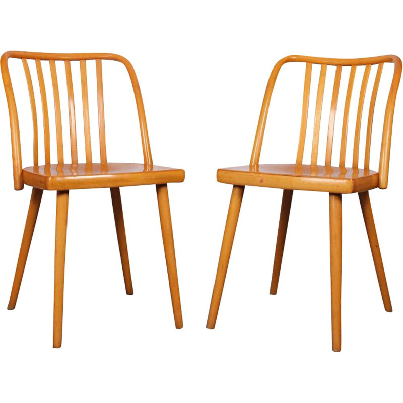 Paire de chaises vintage par Antonin Suman pour Ton, 1960