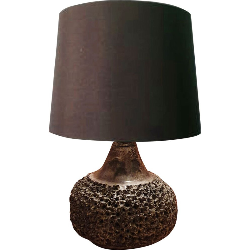 Vintage stoneware table lamp, 1960s