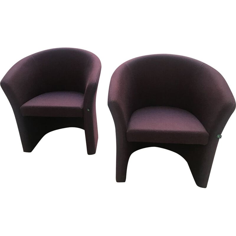 Vintage pair of Bordeaux low chairs, Harmony edition, 2010