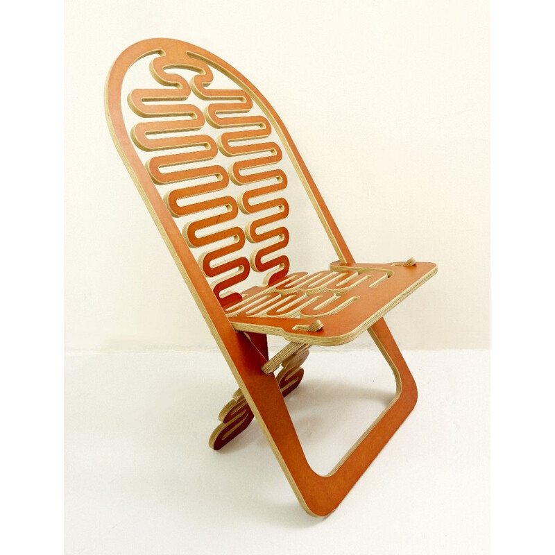 Vintage armchair "Lumbarest" by Gregg Fleishman, 1970s