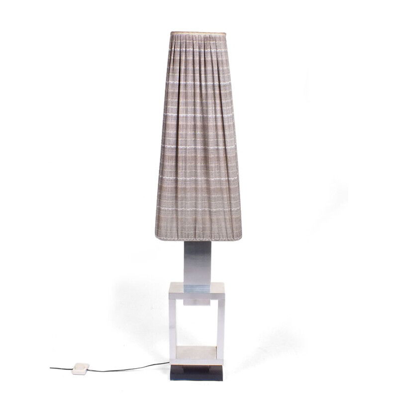 Vintage fabric and metal floor lamp, 1960s