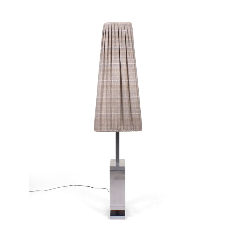 Vintage fabric and metal floor lamp, 1960s