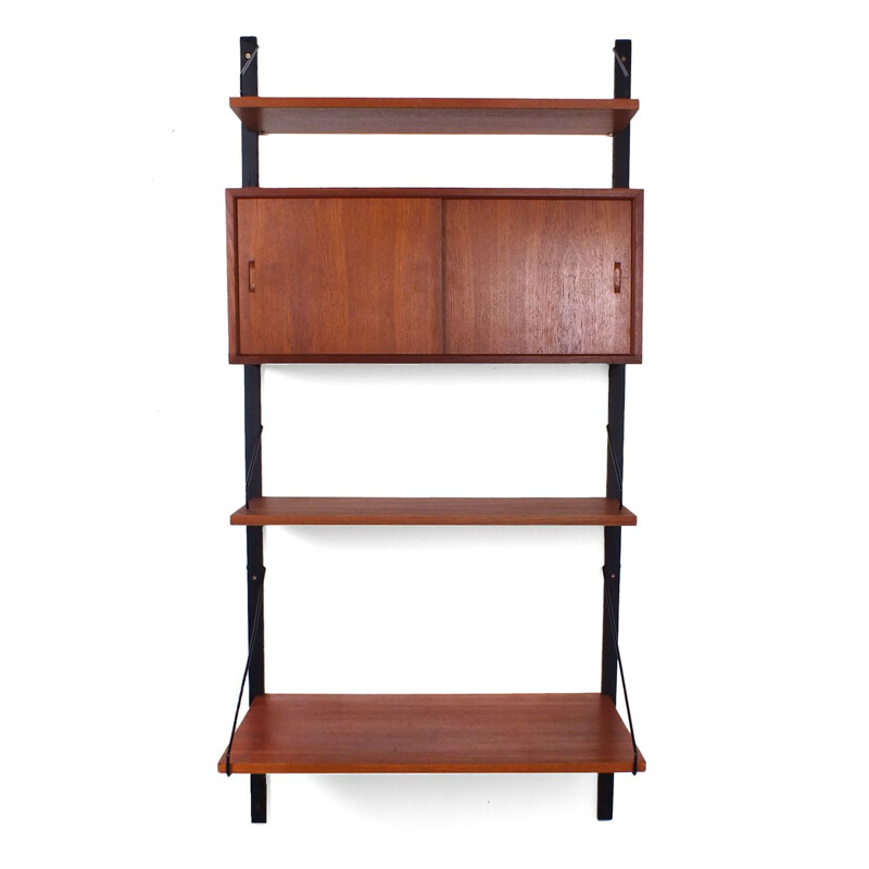 Vintage teak shelves system by Cadovius, 1940s