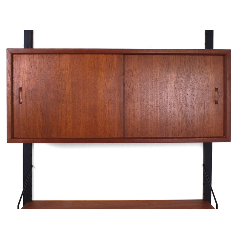 Vintage teak shelves system by Cadovius, 1940s